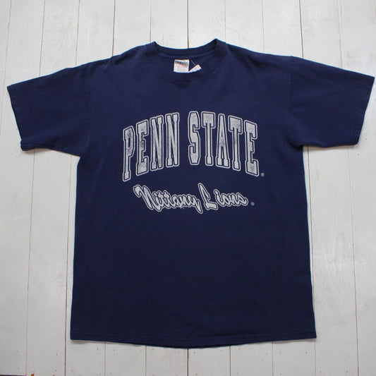 1990s Oneita Penn State University Nittany Lions T-Shirt Made in USA Size XL