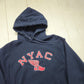 2000s Y2K Champion Blue NYAC New York Athletic Club Reverse Weave Hoodie Sweatshirt Size M/L