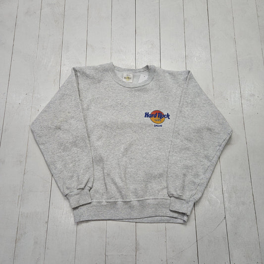 1990s Hard Rock Cafe Grey Dallas All is One Sweatshirt Made in USA Size S