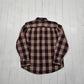 2000s/2010s Faded Glory Red Black Beige Plaid Button Down Flannel Shirt Size L