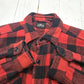 1960s/1970s King Kole Red Buffalo Plaid Wool Blend Shirt Size M/L