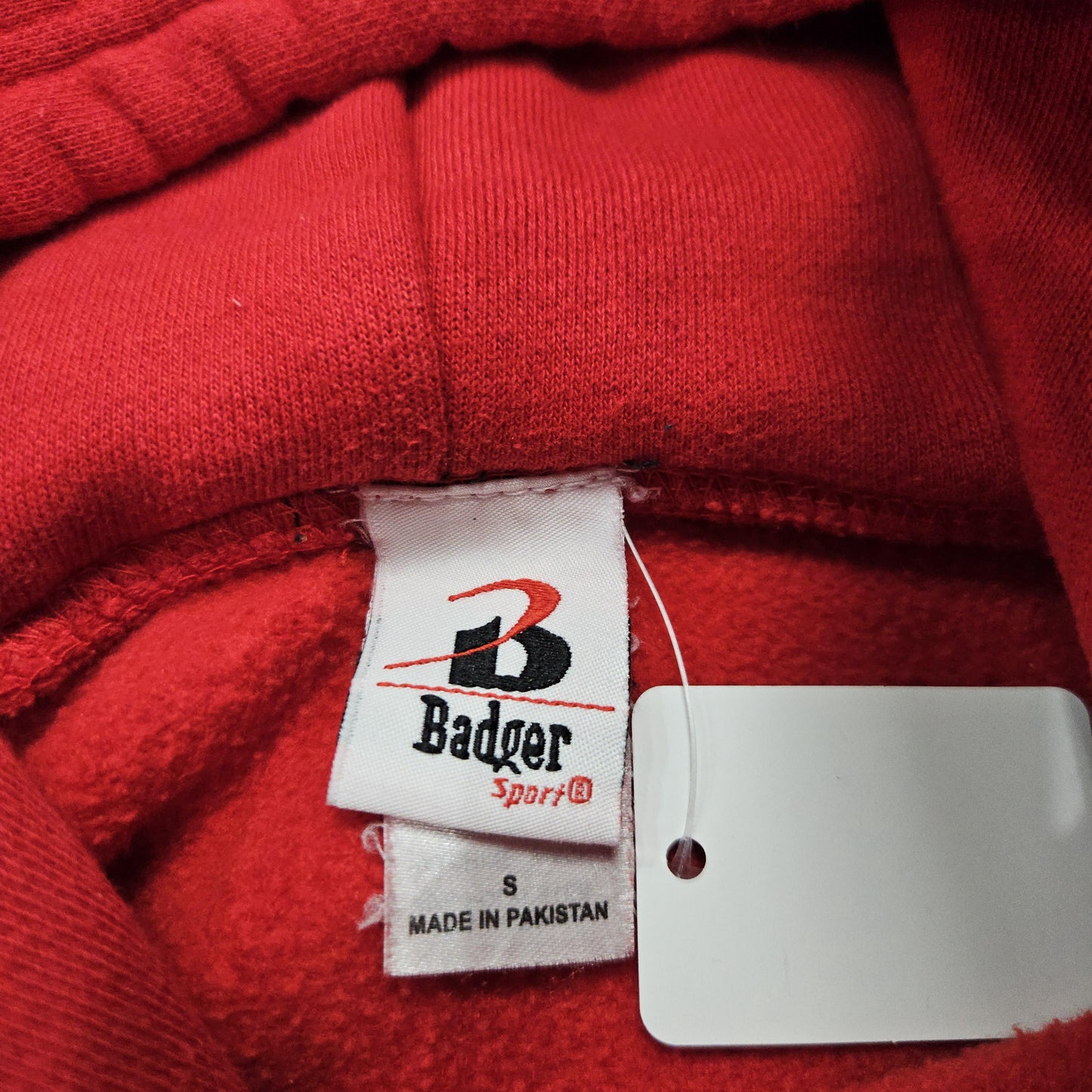 2000s Y2K Badger Sport Red Bridgeport CC Middle Hoodie Sweatshirt Size S/M