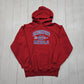 2000s Y2K Badger Sport Red Bridgeport CC Middle Hoodie Sweatshirt Size S/M