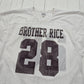 1990s Riddell Brother Rice High School White 28 Practice Football Jersey Size L