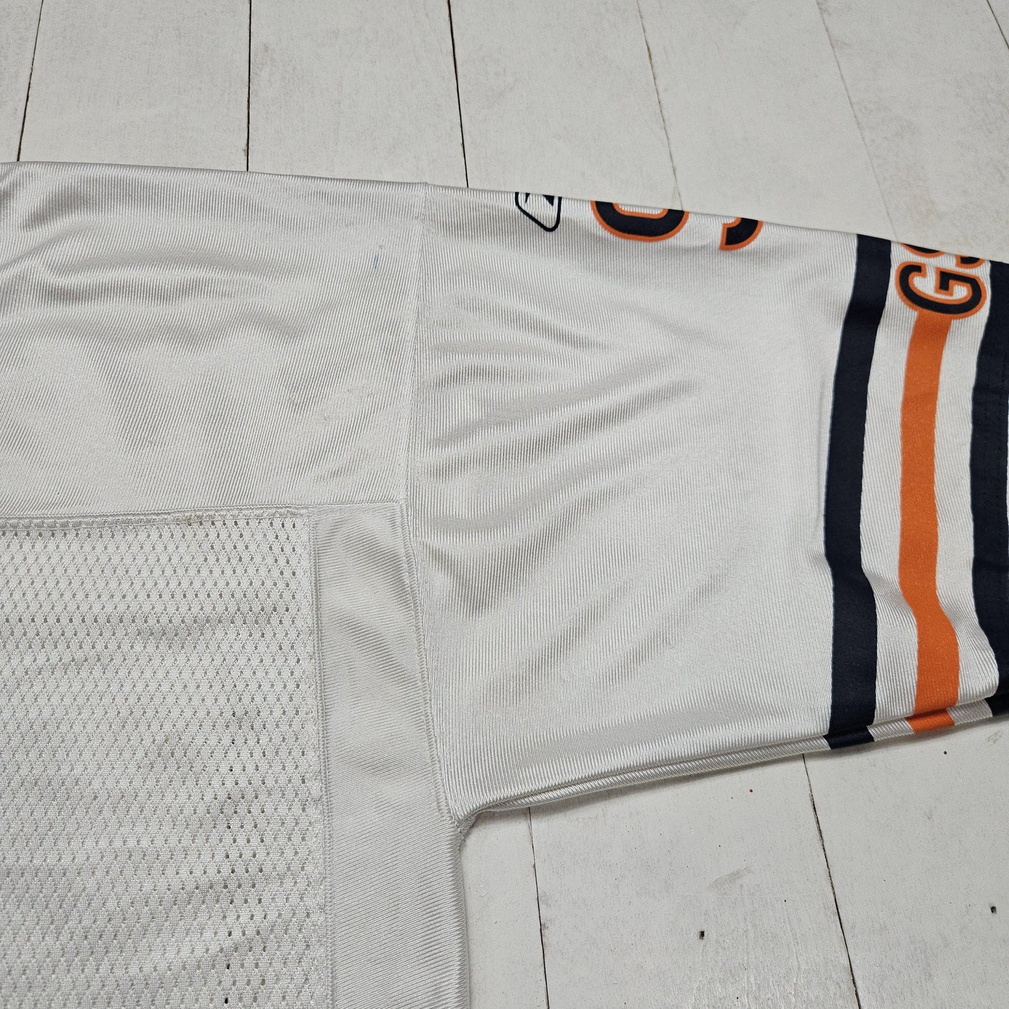 2000s Reebok Chicago Bears Tommie Harris 91 White Away Authentic NFL Football Jersey Size L/XL