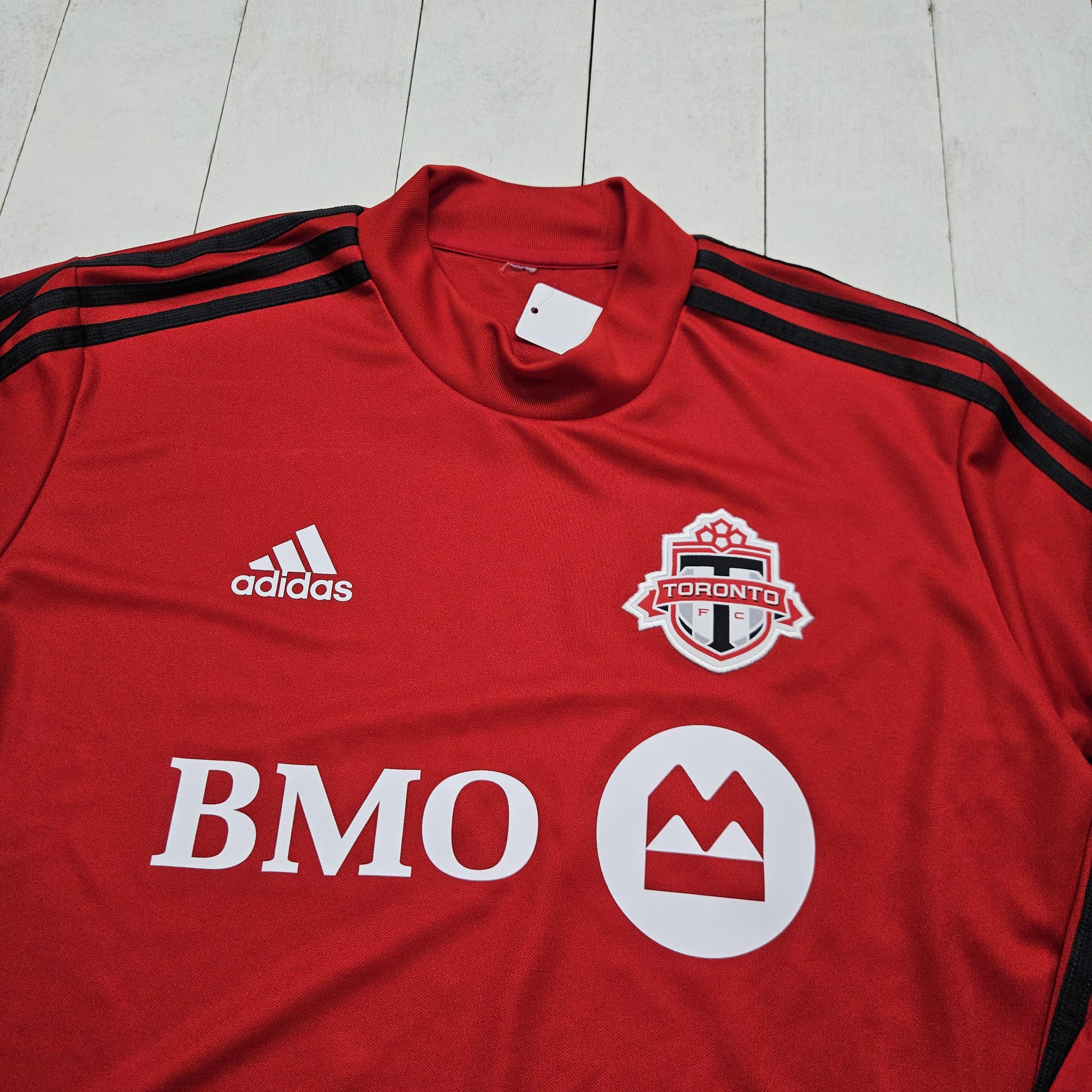 2010s Adidas Toronto FC TFC Red Warm Up Long Sleeve Authentic Football Soccer Jersey Size L/XL