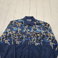 2000s Y2K Wrangler Brushpopper Style Lightning Bolt Snaps Western Shirt Size YOUTH XL