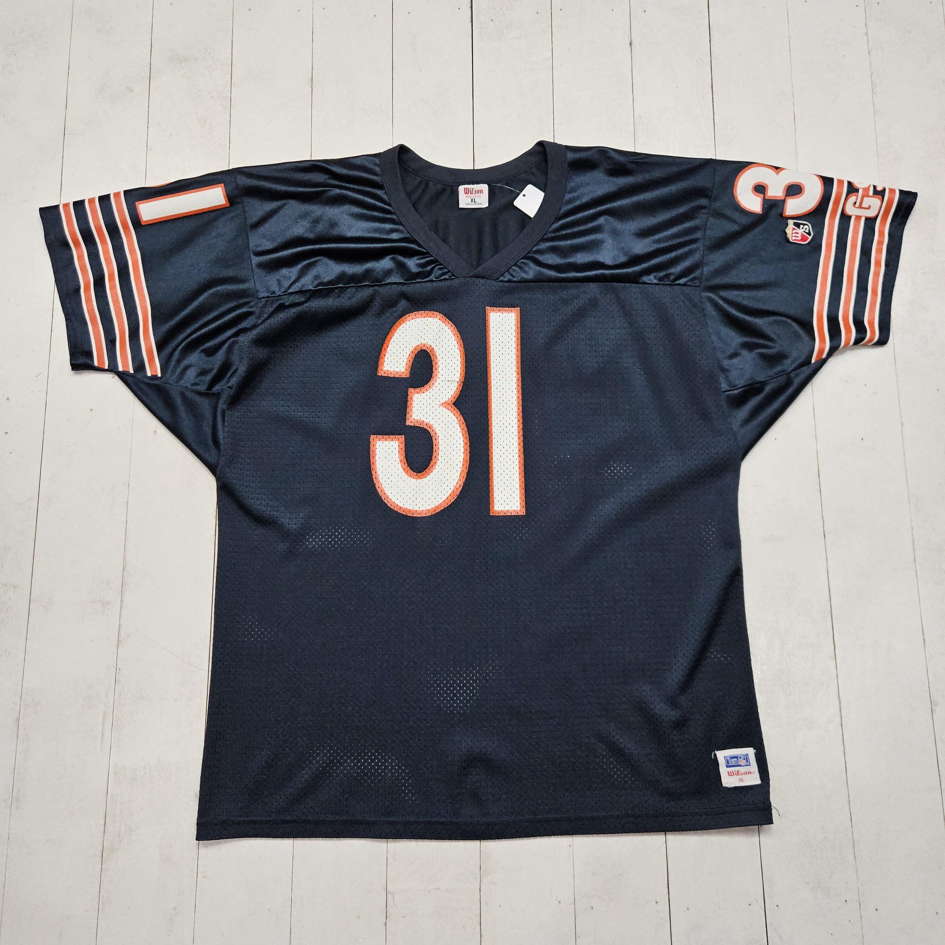 1990s Wilson Chicago Bears Rashaan Salaam 31 Authentic Home NFL Football Jersey Made in USA Size XL