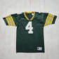 1990s Champion Green Bay Packers Brett Favre 4 Authentic Home NFL Football Jersey Made in USA Size L