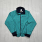 1990s 1995 Auburn Sportswear Teal Premiere Video Apollo 13 Movie Promotional Fleece Lined Jacket Made in USA Size L/XL