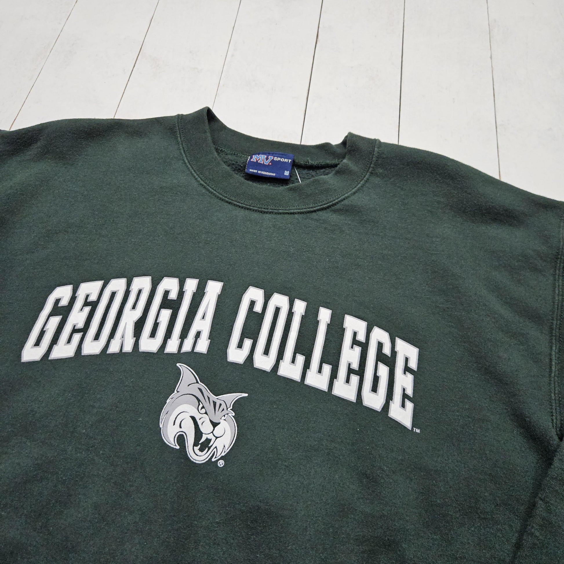 2000s Y2K MV Sport Green Georgia College Sweatshirt Size M