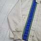 1970s/1980s White Quilted Lined Shakespeare Fishing Patch Zip Up Racing Jacket Size L/XL