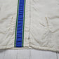 1970s/1980s White Quilted Lined Shakespeare Fishing Patch Zip Up Racing Jacket Size L/XL