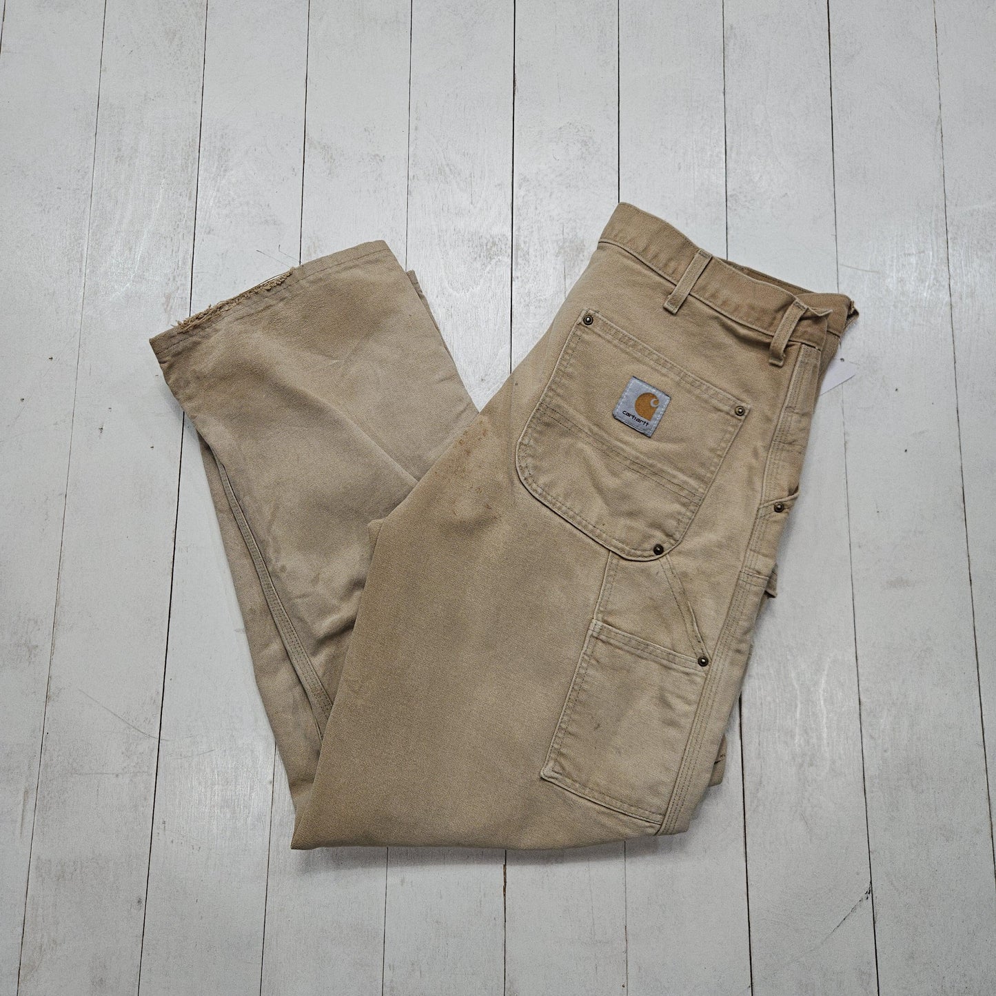 2000s Y2K Carhartt Faded Double Knee Work Pants Size 38x29