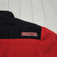 2000s Y2K Logo Athletic OSU Ohio State Buckeyes Red Black Denali Style Fleece Full Zip Sweatshirt Jacket Size XL