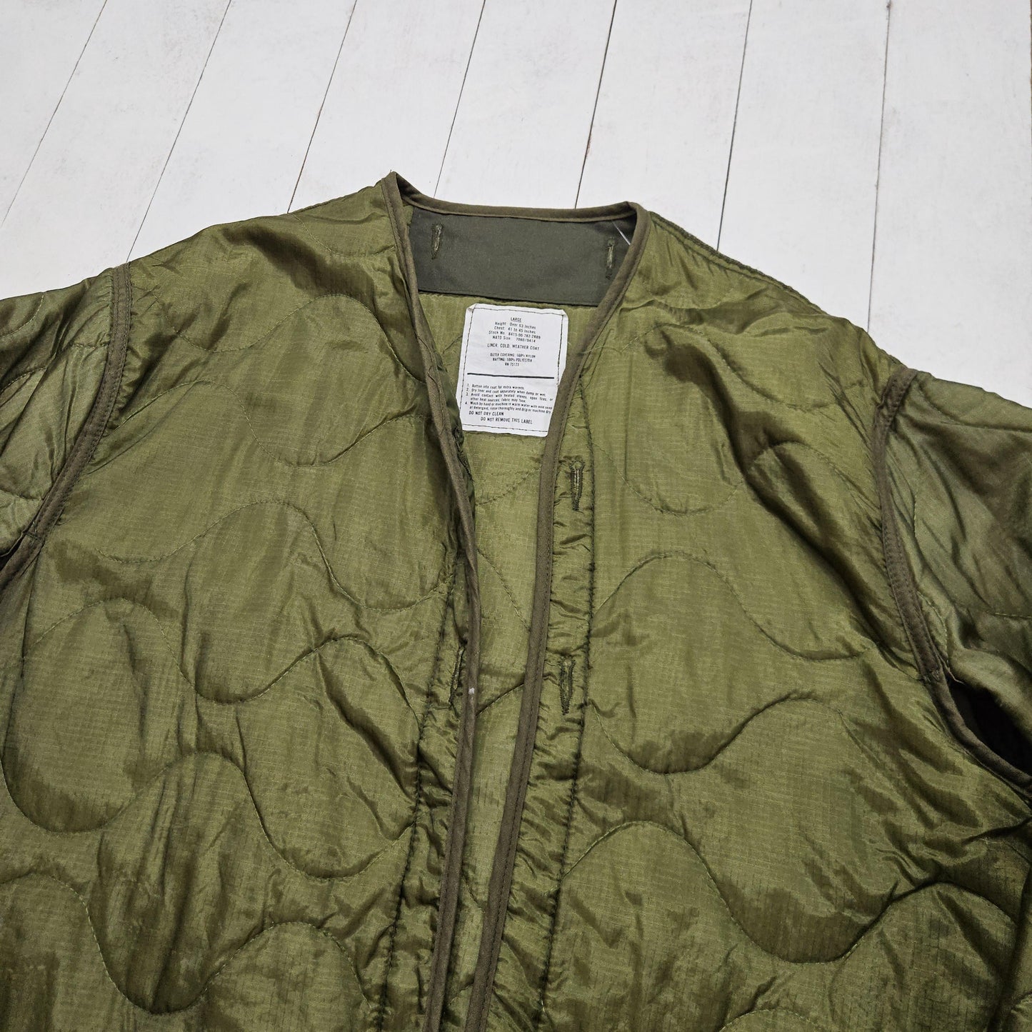 2000s Y2K Military Cold Weather Jacket Liner Size L/XL