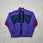 1990s Nike Purple Colour Block Windbreaker Jacket Size M