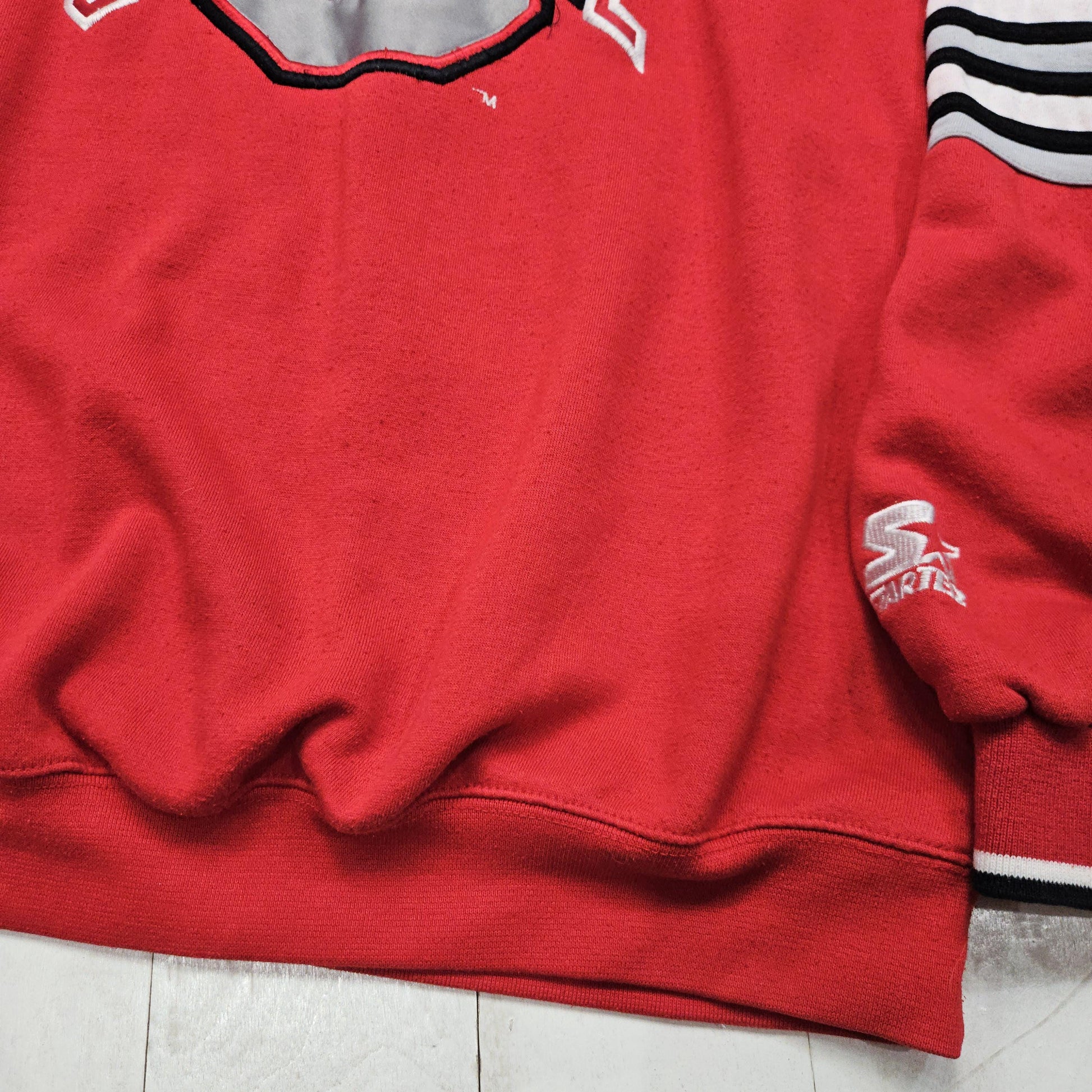 1990s Starter Red Ohio State University OSU Buckeyes Embroidered NCAA Sweatshirt Size XL