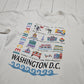 1990s White Washington DC Experience Tourism Sight Seeing Monuments Souvenir T-Shirt Size L