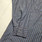 2000s Y2K Red Kap Grey Blue Striped Button Up Work Shirt Size L/XL