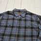 2000s Y2K Woolrich Blue Grey Plaid Flannel Button Up Shirt Size L