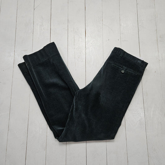 1970s/1980s Bogner Green Corduroy Pants Made in USA Size 31x31