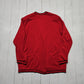 1990s Cathy Daniels Red Acrylic Knit Cardigan Sweater Womens Size XL