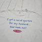 2000s Y2K Delta White Las Vegas Roll of Quarters Funny Parody Souvenir T-Shirt Size XL