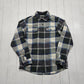 2000s Orvis Green/Blue Plaid Flannel Shirt Jacket Shacket Size M/L