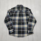 2000s Orvis Green/Blue Plaid Flannel Shirt Jacket Shacket Size M/L