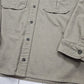 1970s/1980s Cabela's Olive Green Embroidered Deer Button Up Chamois Shirt Size L/XL