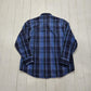 1990s 1995 St. John's Bay Heavyweight Blue Plaid Button Up Flannel Shirt Size L