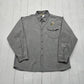 1970s Ideal Embroidered Deer Grey Chamois Button Up Shirt Made in USA Size XL/XXL