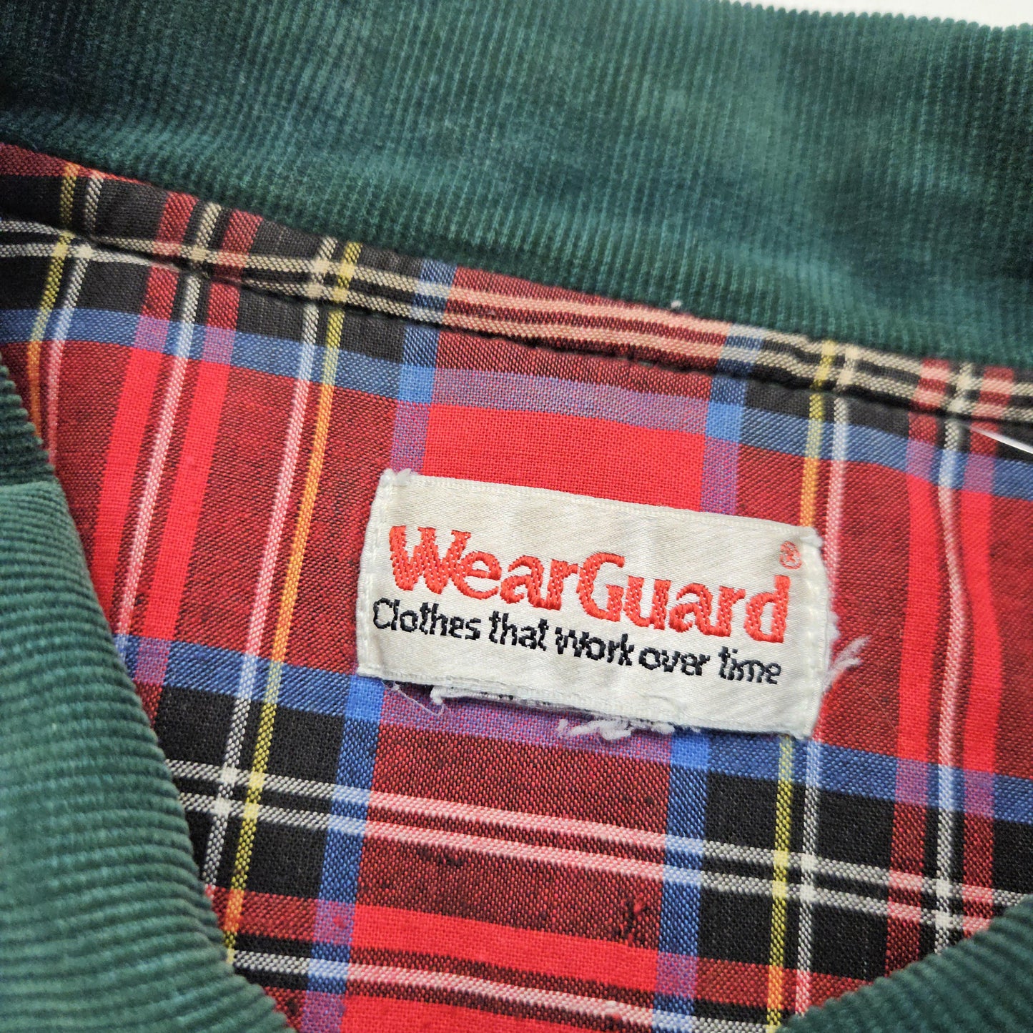 1990s/2000s Y2K WearGuard Ridgeway Plumbing Green Flannel Lined Light Insulated Chore Coat Jacket Size XXL