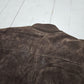 1990s/2000s Y2K Croft & Barrow Dark Brown Suede Bomber Jacket Size L