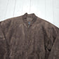 1990s/2000s Y2K Croft & Barrow Dark Brown Suede Bomber Jacket Size L