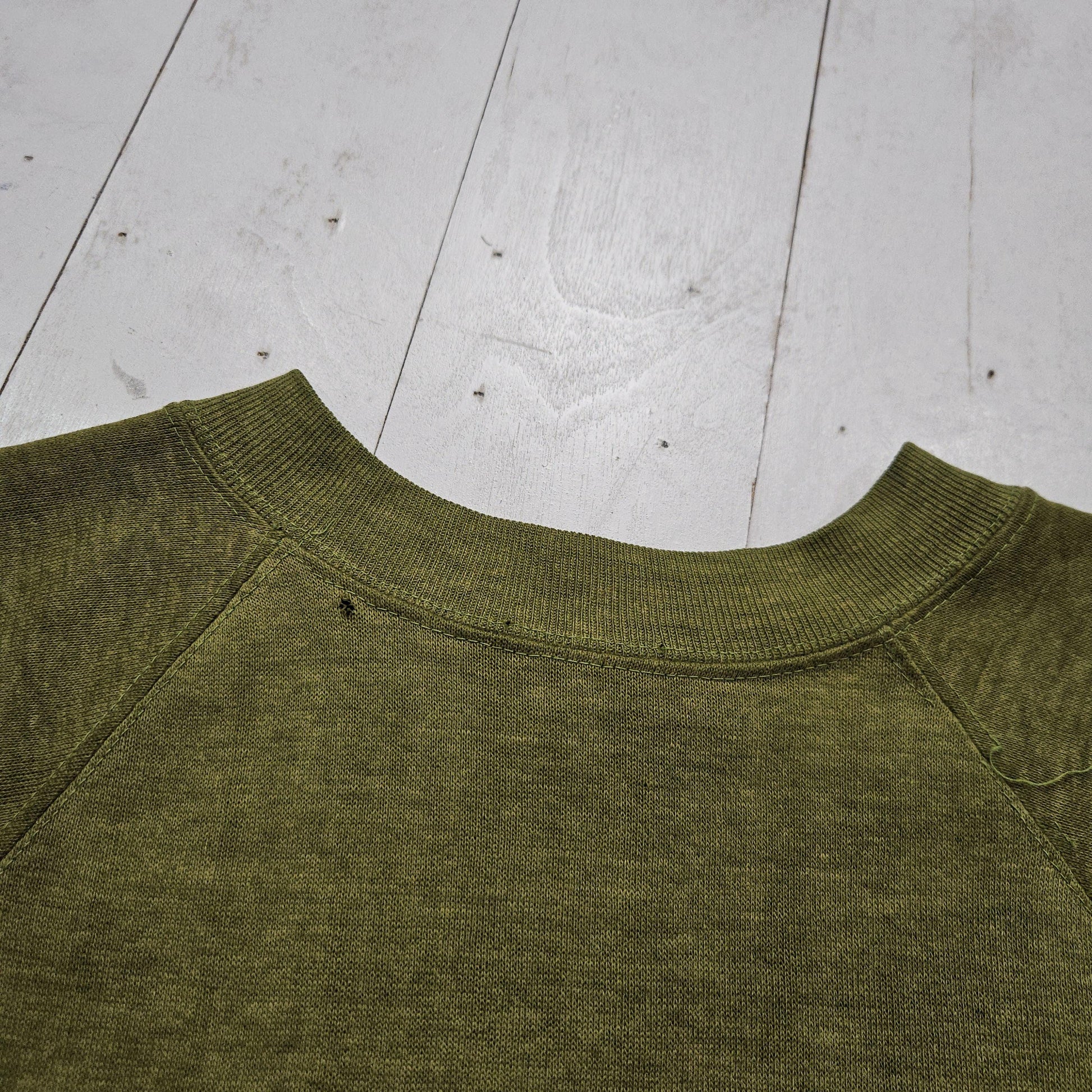 1970s Sears Sportswear Olive Green Raglan Sweatshirt Womens Size S/M