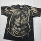 1990s 1996 Liquid Blue Native American Dream Catcher All Over Print T-Shirt Made in USA Size L