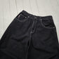 1990s/2000s Y2K Break Down Extra Wide Leg Baggy Rave Skater Black Denim Pants Size 34x31