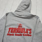 2000s Y2K Jerzees Grey Terrible's Mark Twain Casino Hoodie Sweatshirt Size S