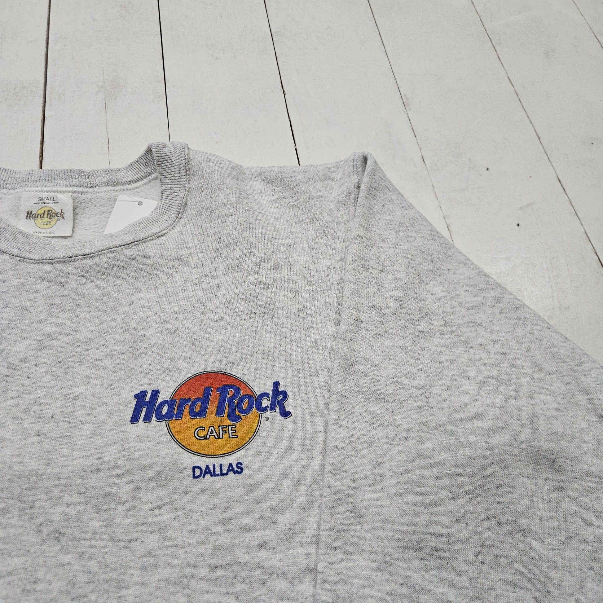 1990s Hard Rock Cafe Grey Dallas All is One Sweatshirt Made in USA Size S