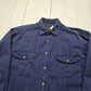 1990s/2000s Y2K Eddie Bauer Blue Rufton Twill Button Up Shirt Size M