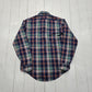 1990s/2000s Y2K B Forman Co Blue Green Plaid Lightweight Flannel Button Up Shirt Size M