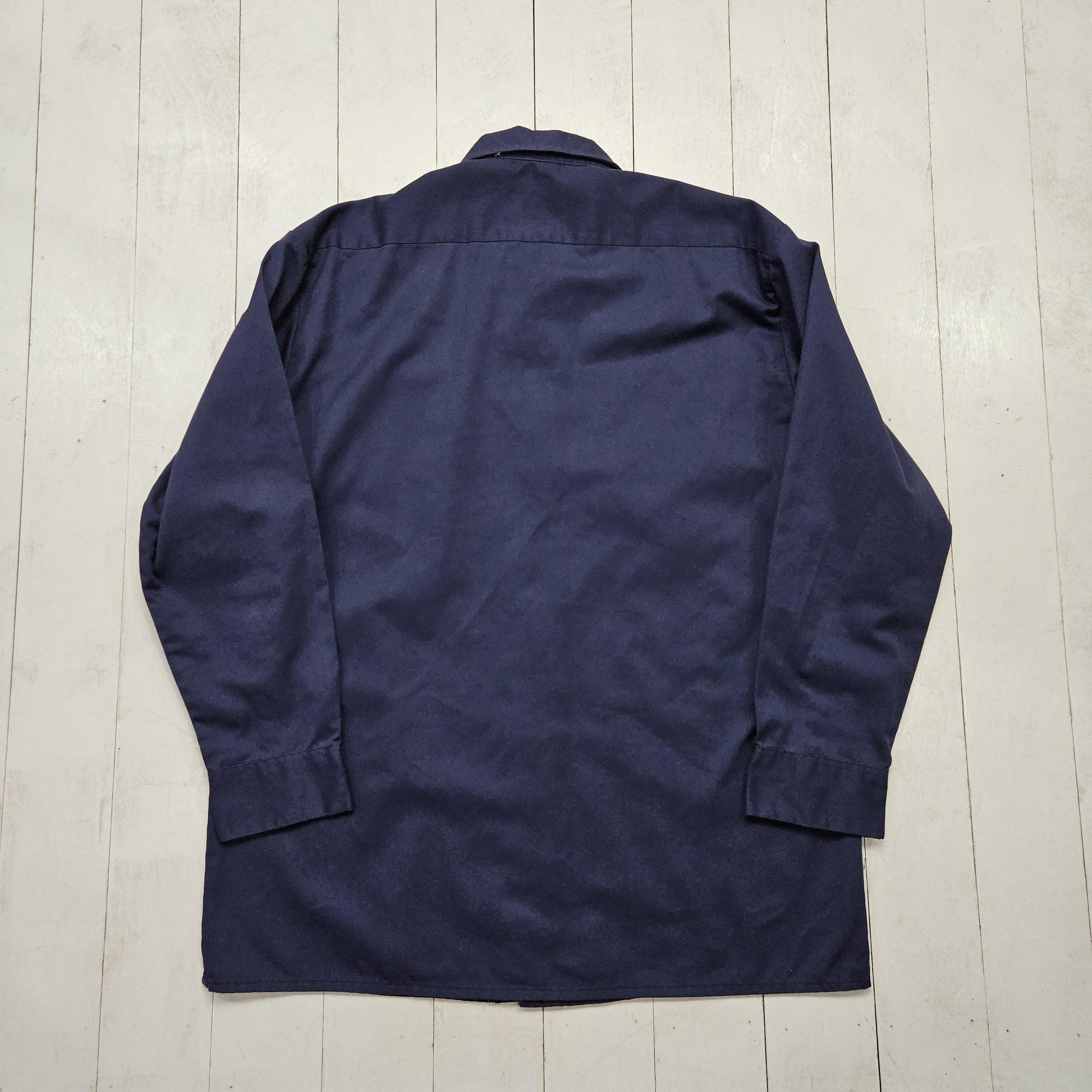 2000s Y2K Dickies Blue Button Up Work Shirt Size L