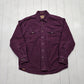 1990s 1999 St John's Bay Burgundy Chamois Button Up Shirt Size L