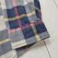 1990s/2000s Y2K Eddie Bauer Blue White Plaid Flannel Button Up Shirt Size L