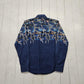 2000s Y2K Wrangler Brushpopper Style Lightning Bolt Snaps Western Shirt Size YOUTH XL