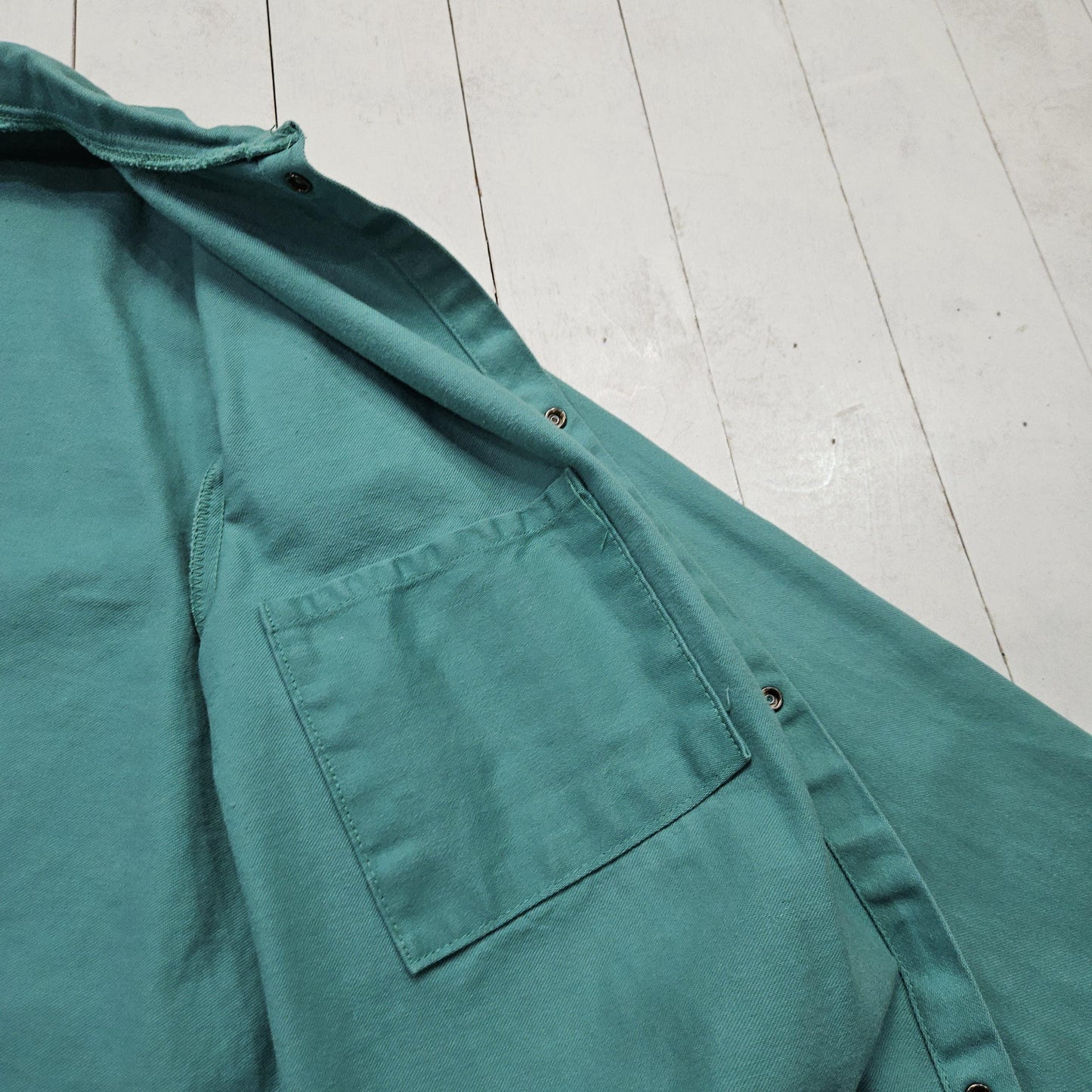 1990s Westex Flame Resistant Mint Green Welding Jacket Chore Jacket Work Jacket Size L/XL