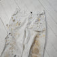 2000s Y2K Dickies Paint Splattered Iowa Paint White Painter's Pants Size 32x31.5