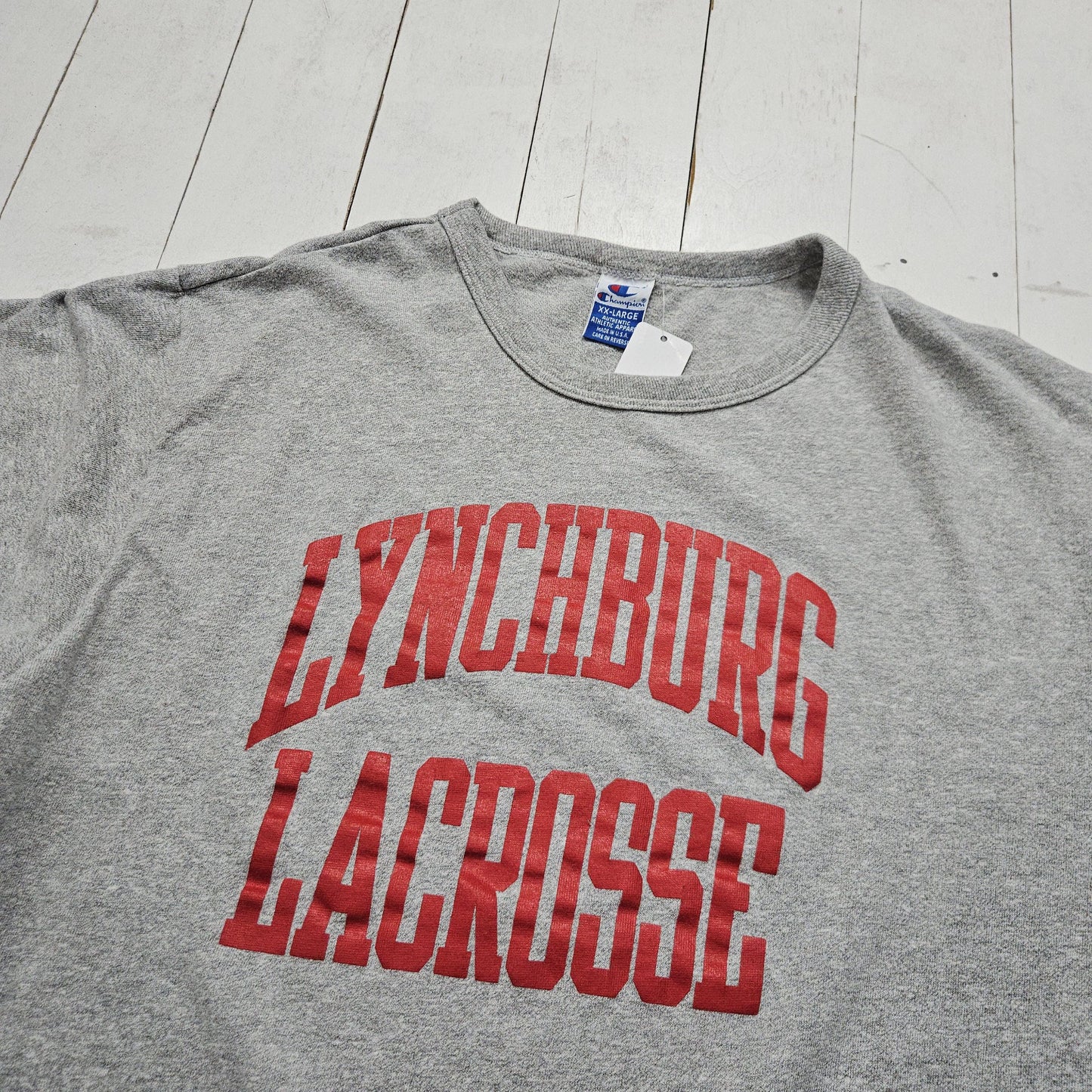 1990s Champion Lynchburg Lacrosse T-Shirt Made in USA Size XL